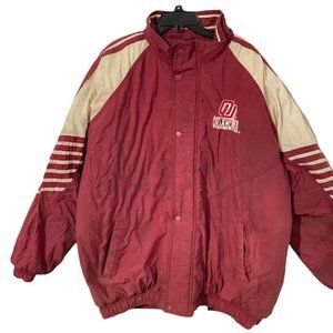 Rare Vintage Starter Oklahoma OU Sooner Puff Puffer Coat Size XXL STAINED!!!